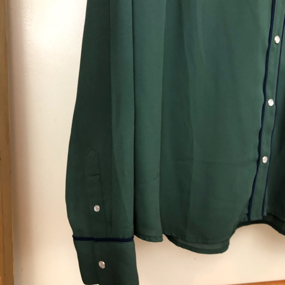 ModCloth sheer pearl snap - Picture 5 of 8